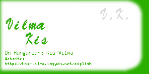 vilma kis business card